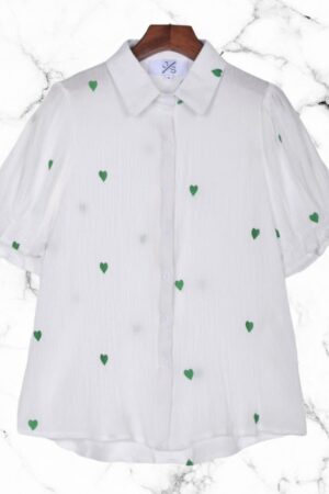 Blouse Heart Green