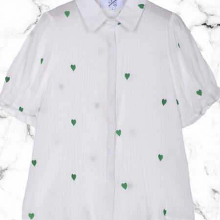 Blouse Heart Green