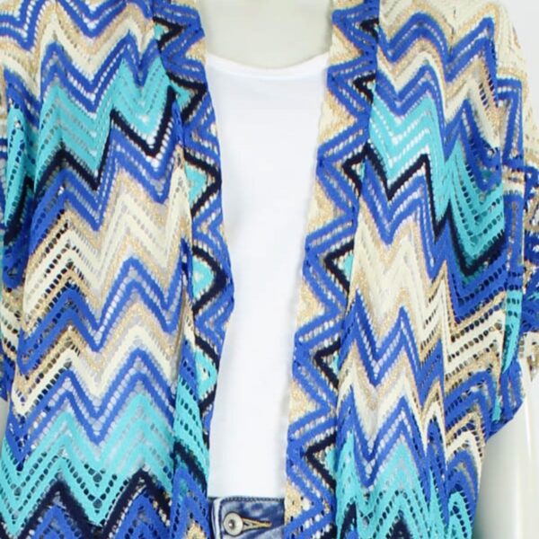 Vest Zig Zag blauw