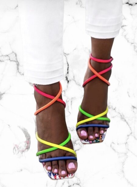 Neon Rainbow heels