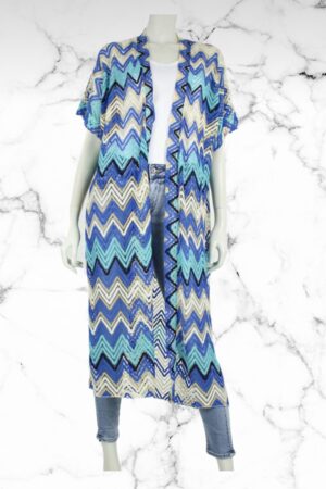 Vest Zig Zag blauw