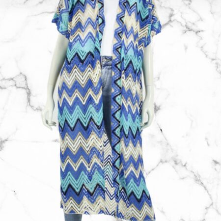Vest Zig Zag blauw