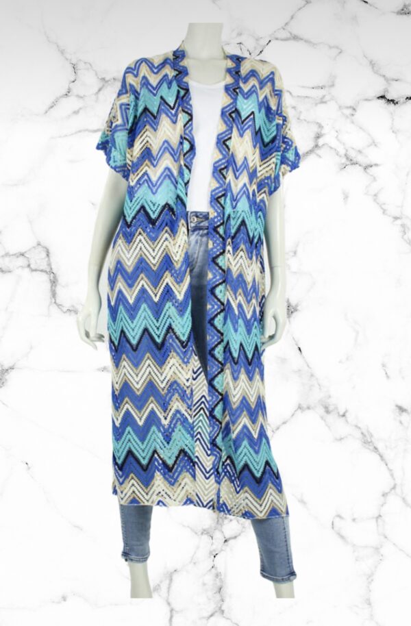 Vest Zig Zag blauw