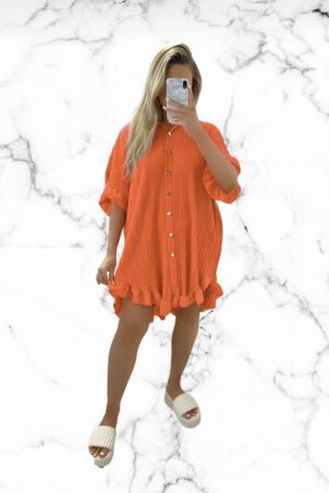 Ruffle Dress Orange