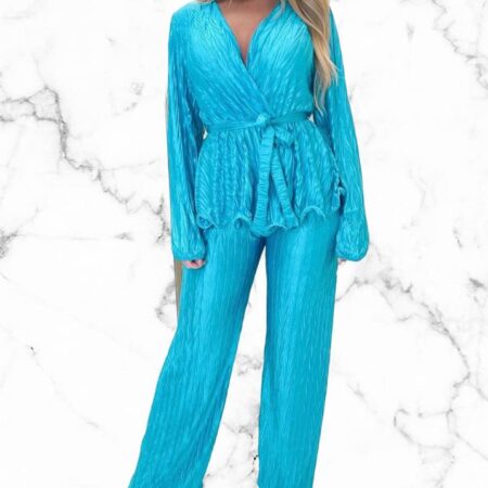 Tweedelig pak zee blauw