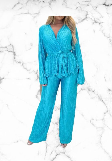 Tweedelig pak zee blauw