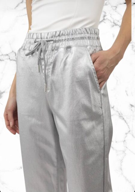 Shimmer pants zilver