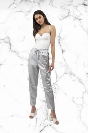 Shimmer pants zilver