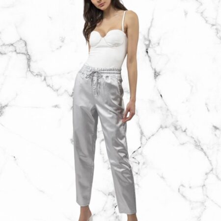 Shimmer pants zilver