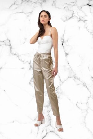 Shimmer pants goud