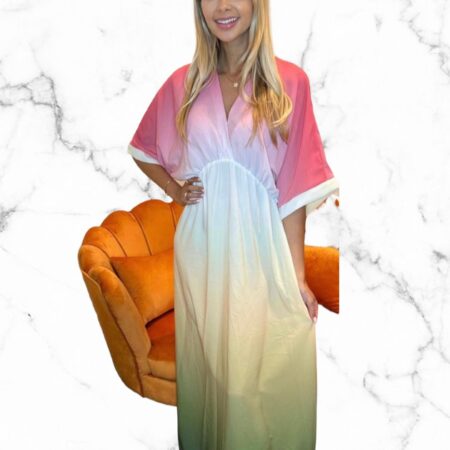 Ombre dress roze