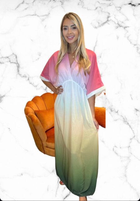 Ombre dress roze