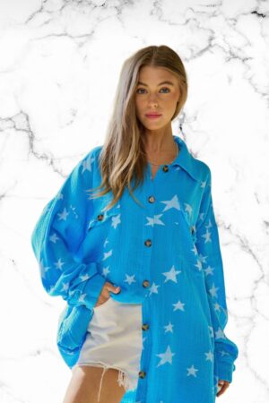 Blouse star - blauw