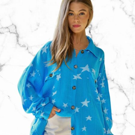 Blouse star - blauw