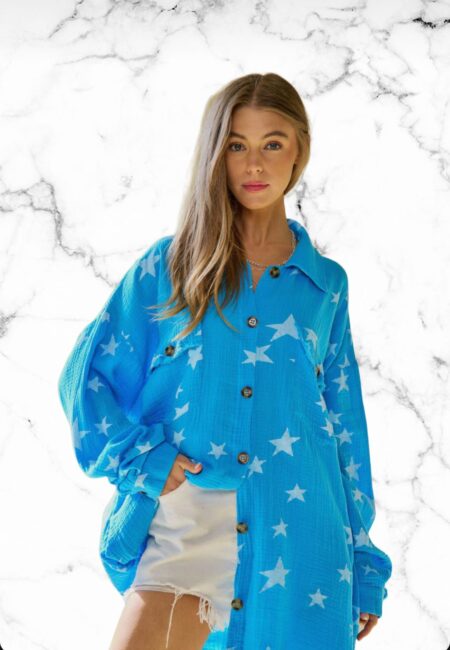 Blouse star - blauw