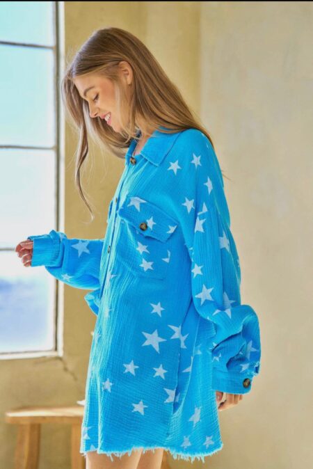 Blouse star - blauw