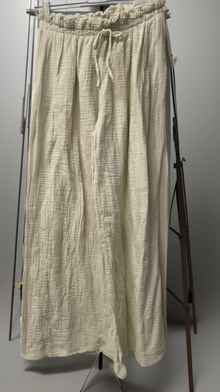 Mousseline broek beige