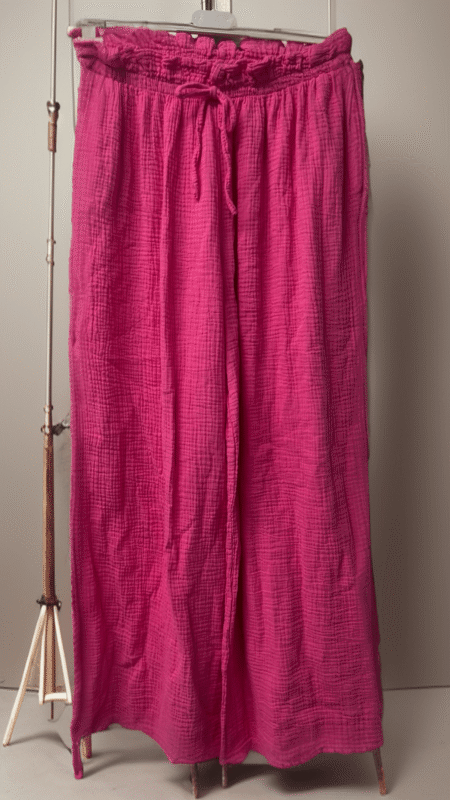 Mousseline broek roze