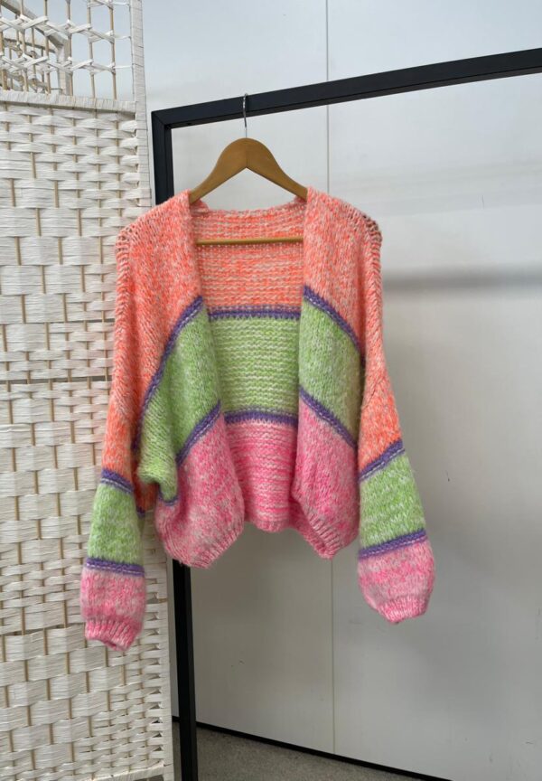 Vest knitted neon oranje - FASHION ICON