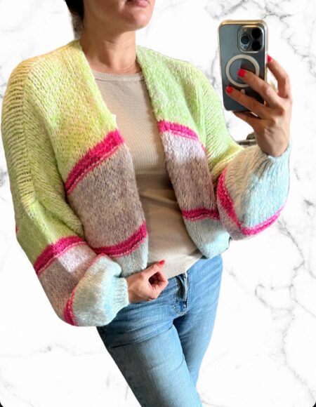 Vest knitted neon groen - FASHION ICON