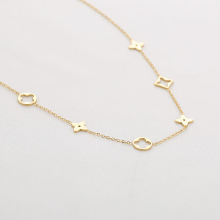 Klaver ketting goud