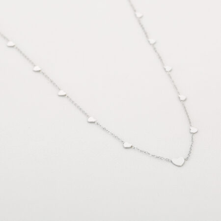 Hartjes ketting zilver