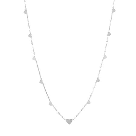 Hartjes ketting zilver