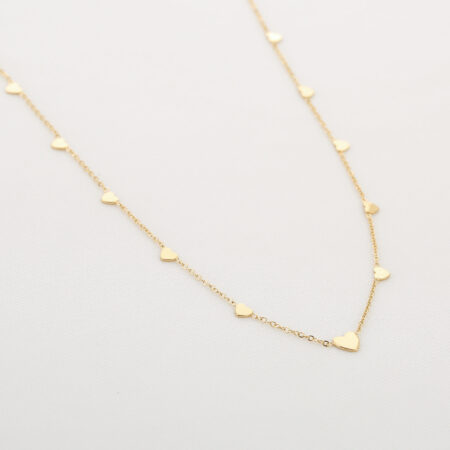 Hartjes ketting goud
