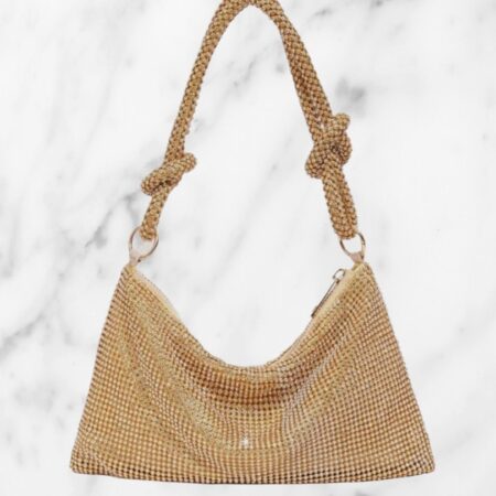 Handtas strass goud