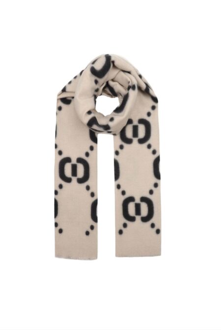 Winter sjaal beige zwart