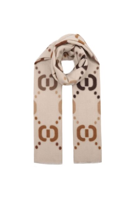 Warme winter sjaal beige taupe