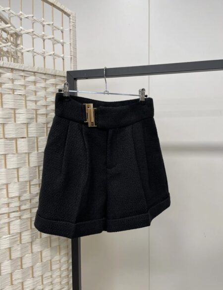 Tweed short dames zwart