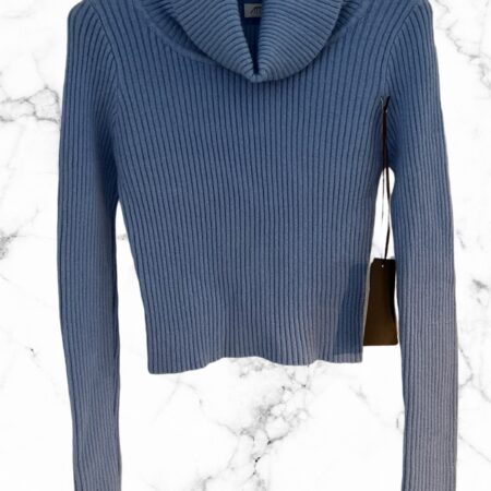 Geribde coltrui blauw FASHION ICON