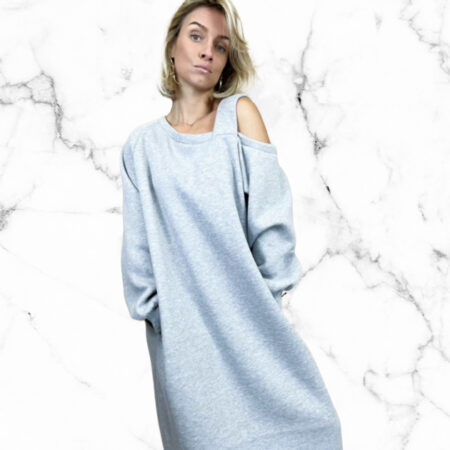 Sweater jurk grijs Merli