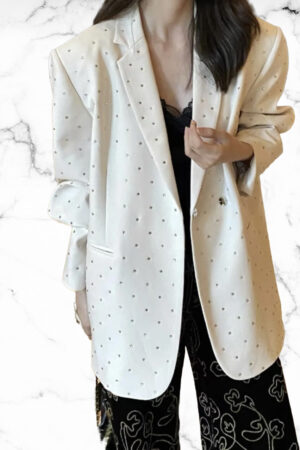 Creme oversized blazer