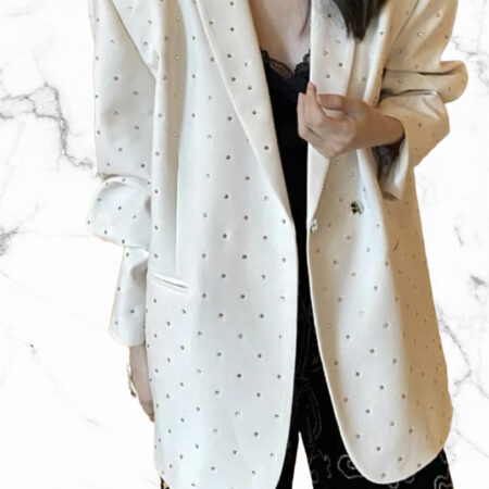 Creme oversized blazer