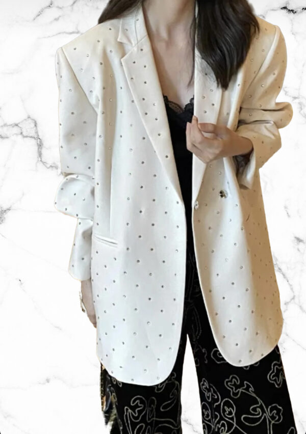 Creme oversized blazer