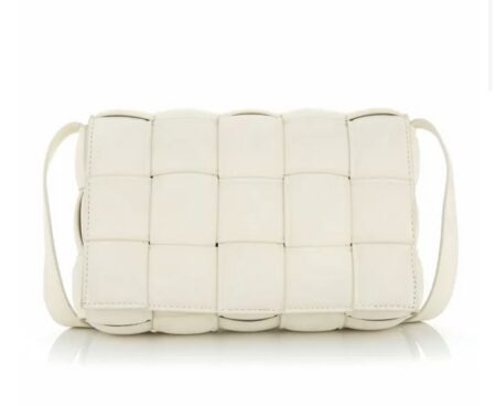 Crossbody tas gevlochten creme - Afbeelding 2