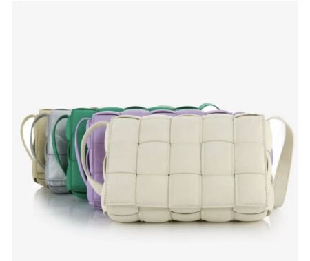 Crossbody tas gevlochten creme - Afbeelding 3
