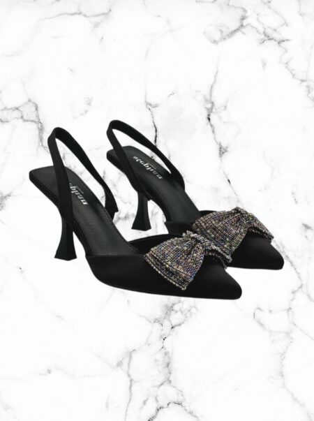 Slingback pumps zwart