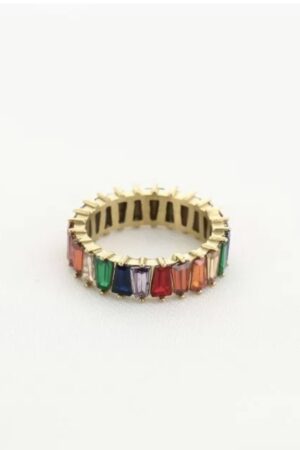 Rainbow ring goud