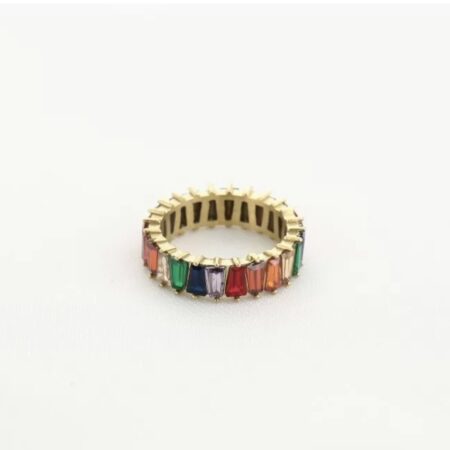 Rainbow ring goud