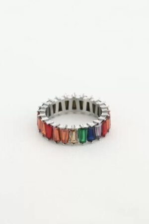 Rainbow ring zilver