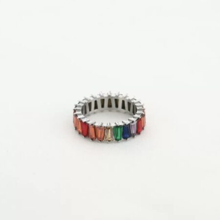 Rainbow ring zilver