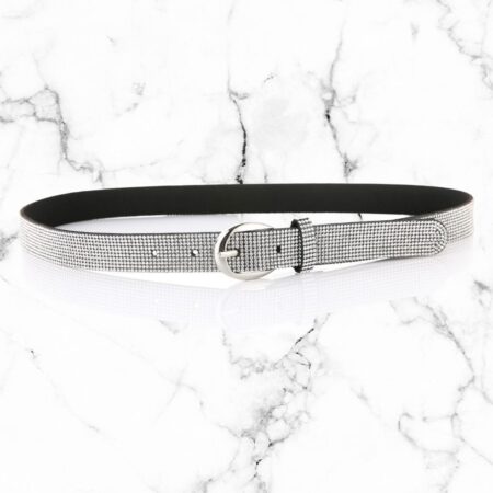 Glitter riem zilver