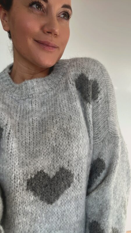 Hartjes trui grijs - Afbeelding 2