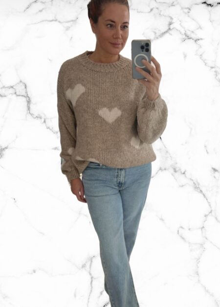 Hartjes trui taupe