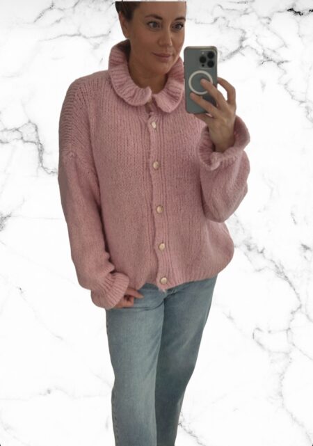 Ruche vest oud roze