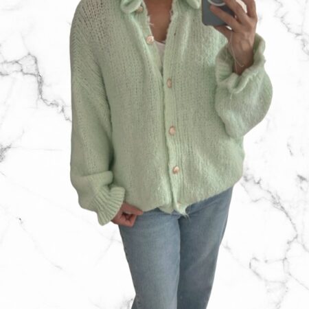Ruche vest mintgroen