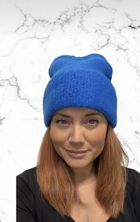 Warme wintermuts blauw